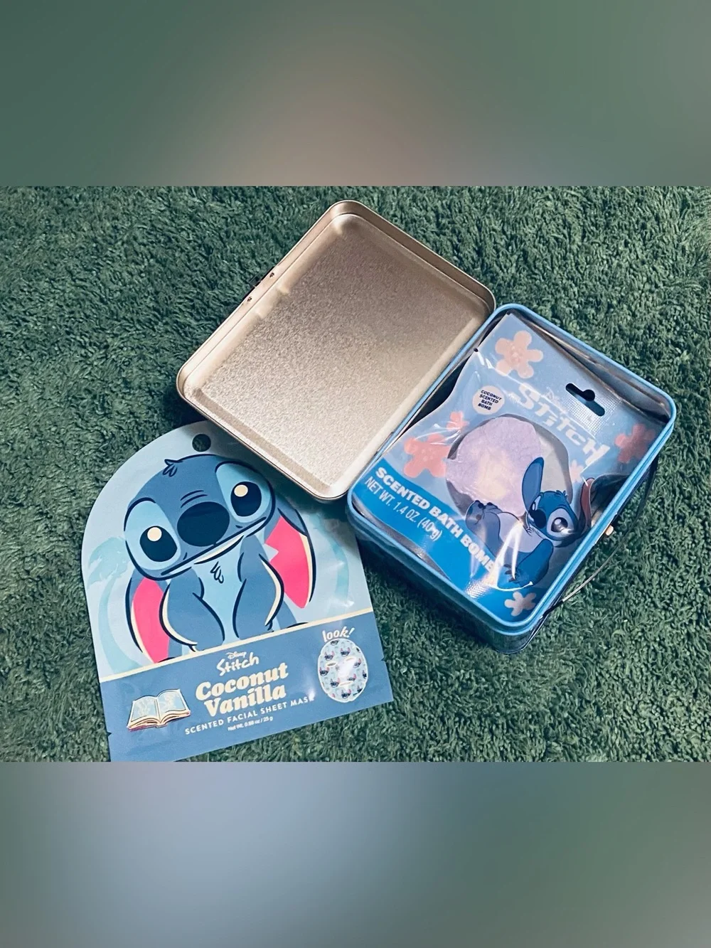Disney Stitch Metal Container 4 piece Bundle